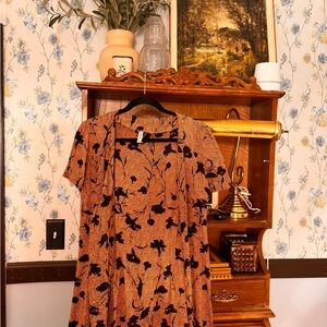 RVCA Black and Orange Mini Dress